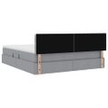 vidaXL Postel s úložným prostorem a matrací Svetlosivá 160 x 200 cm