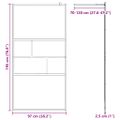 vidaXL Stena walk-in sprchy Čierna 100 x 195 x 0,5 cm Sklo a hliník