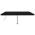 vidaXL Samostatne stojaca automatická markíza 500x350 cm antracitová