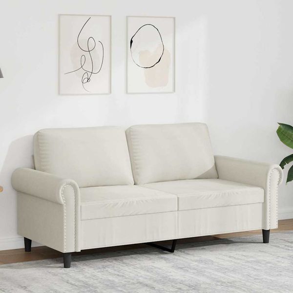vidaXL 2-miestna pohovka krémová 140 cm zamat
