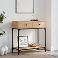 vidaXL Konzolový stolík dub sonoma 75 x 34,5 x 75 cm kompozitné drevo