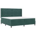 vidaXL Posteľ s pružinovým rámom Tmavozelená 200 x 200 cm Zamat