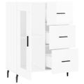 vidaXL Komoda lesklá biela 69,5x34x90 cm spracované drevo