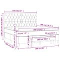 vidaXL Posteľný rám boxsping s matracom tmavomodrý 160x200 cm zamat