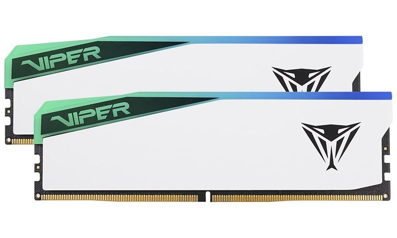 PATRIOT VIPER ELITE 5 WHITE RGB 96GB DDR5 6000MHz / DIMM / CL42 / Kit 2x 48GB Operacní pamet, DDR5, 96GB (2× 48GB kit), 6000MHz, CL42, 1,35V, s chladicem, bílá