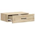 vidaXL Nástenný bočný stôl Dub sonoma 59 x 34,5 x 17 cm