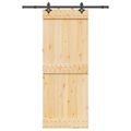 vidaXL Posuvné dvere NARVIK Prírodná a čierna 80 x 210 cm (152,5 cm)