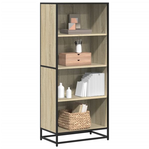 vidaXL Knižnica dub sonoma 60x35x139 cm kompozitné drevo