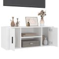 vidaXL TV skrinka biela 100x35x40 cm spracované drevo