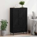 vidaXL Highboard Čierny dub 69,5 x 31 x 115 cm Kompozitné drevo