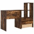 vidaXL Stôl Dymová dub Kompozitné drevo 131,5 x 50 x 106,5 cm