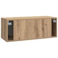 vidaXL Nástenná TV skrinka 78,5 x 31 x 30 cm Dub artisan