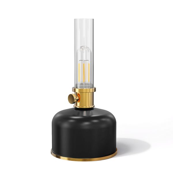 Retro petrolejová LED lampa čierna FLR-25 Forever Light