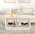 vidaXL Konferenčný stolík biely 80x50x40 cm borovicový masív