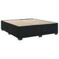 vidaXL Posteľ boxspring s matracom Čierna 200 x 200 cm Zamat