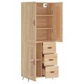 vidaXL Vysoká skrinka dub sonoma 69,5x34x180 cm spracované drevo