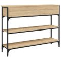 vidaXL Konzolový stolík dub sonoma 100x25x75 cm kompozitné drevo