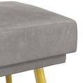vidaXL Dvojvrstvová lavica Svetlosivá 120 x 45 x 46 cm Zamat
