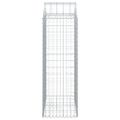 vidaXL Oblúkový gabionový kôš 100x50x140/160 cm pozinkované železo