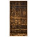 vidaXL Šatník dymový dub 100x50x200 cm spracované drevo
