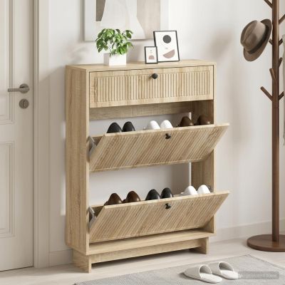 vidaXL Skriňa na topánky EDE 78 x 24 x 103 cm Kompozitné drevo