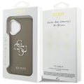Guess Grained Big 4G Classic Logo puzdro pre iPhone 17 hnedá