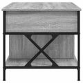vidaXL Konferenčný stolík sivý sonoma 100x55x50 cm kompoz. drevo a kov