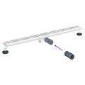 vidaXL Sprchový odtok s líniovým dizajnom Strieborná 100 cm