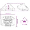 vidaXL Tipi stan 10-miestny Zelená taft