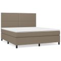 vidaXL Posteľný rám boxspring s matracom sivohned 160x200 cm látka