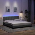 vidaXL Rám postele bez matraca Hanko bledosivý 180x200 cm látka