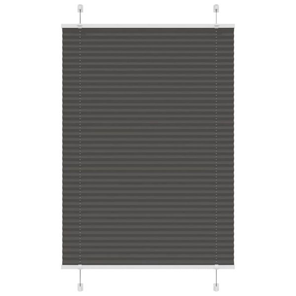 vidaXL plisovaná roleta čierna 90x100 cm Šírka látky 89,4 cm
