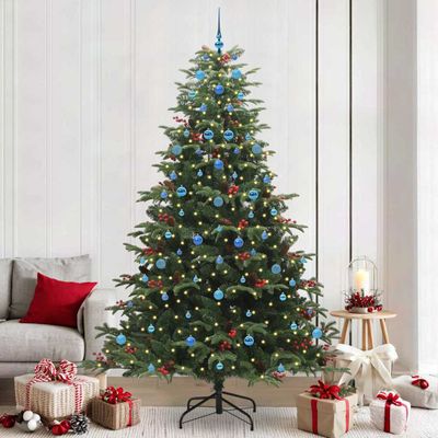 vidaXL Umelý vianočný stromček Zelená 240 cm PVC, kov a plast