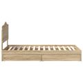 vidaXL Úložná posteľ Sonoma dub 100 x 200 cm Kompozitné drevo