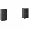 vidaXL TV skrinky 2 ks, lesklé sivé 72x35x36,5 cm, kompozitné drevo