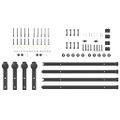 vidaXL Kovanie na posuvné dvere čierne 400 cm oceľové