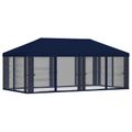vidaXL Kryt altánku s bočnými stenami 6 x 3 m Modrá Polyester 190 gsm