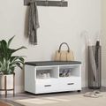 vidaXL Predsieňová lavica Biely 80 x 38 x 46 cm