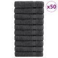 vidaXL Prémiové uteráky na ruky SOLUND 50 ks antracit 50x100cm 600g/m2