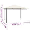 vidaXL Altánok 384x281x270 cm krémový 180 g/m²