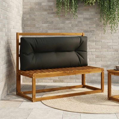 vidaXL Vankúš na paletu VIANEN 100% polyester Čierna 120 x 40 x 12 cm