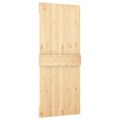 vidaXL Posuvné dvere Prírodná a biela 80 x 210 cm Borovicový masív