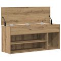 vidaXL Lavička na topánky Artisan Dub 102x30,5x45 cm Konštrukčné drevo