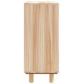 vidaXL Komoda hnedá 60x30x70 cm masívna borovica a prírodný ratan