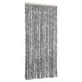 vidaXL Záves proti hmyzu, sivo čierno biely 90x220 cm, ženilka