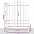 vidaXL Záhradný plot WOERDEN 3 ks 170 x 225 cm Sivá