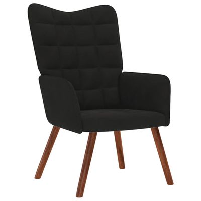 vidaXL Relaxačné kreslo čierne zamat