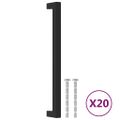 vidaXL Rukoväte na skrinku 10 ks čierne 224 mm nehrdzavejúca oceľ