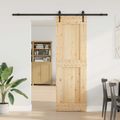 vidaXL Posuvné dvere NARVIK Prírodná a čierna 70 x 210 cm (213,5 cm)
