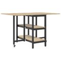 vidaXL Jedálenský stôl 122 x 80 x 76,5 cm Kompozitné drevo Dub sonoma